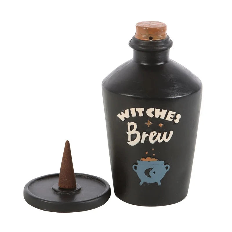 "Witches Brew" Potion Bottle Incense Cone Burner