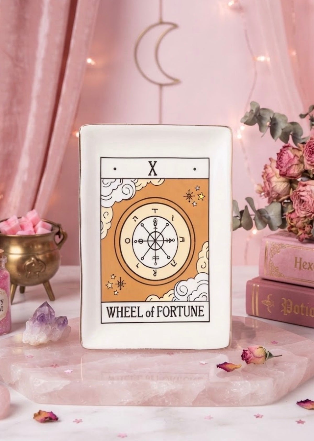 Wheel of Fortune Tarot Card Ceramic Trinket Dish