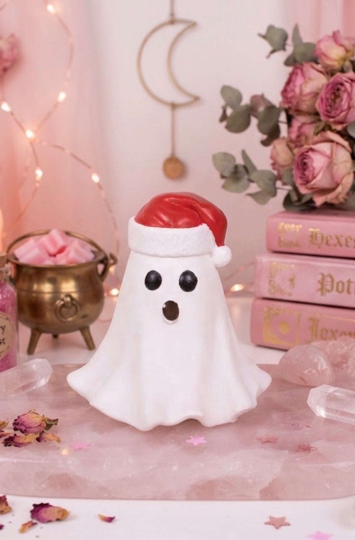 Spooky Christmas Ghost Tealight Holder & Incense Cone Burner