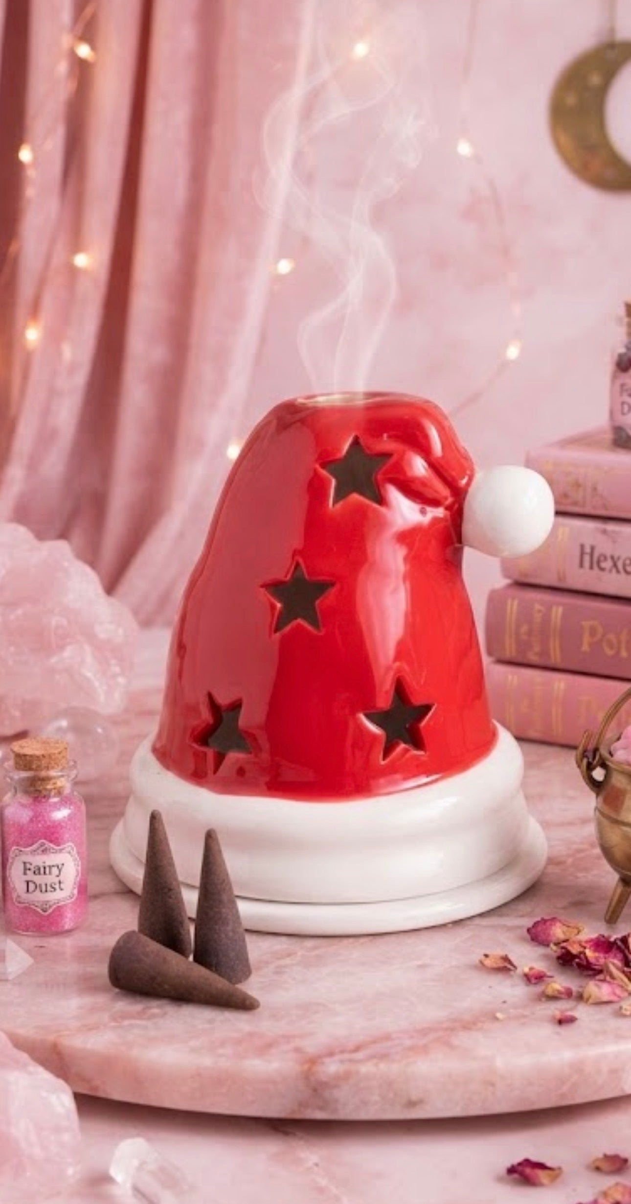 Santa Hat Dual-Function Incense Cone Burner & Tealight Holder