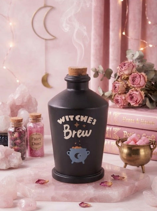 "Witches Brew" Potion Bottle Incense Cone Burner