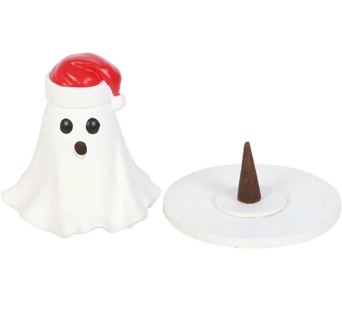 Spooky Christmas Ghost Tealight Holder & Incense Cone Burner